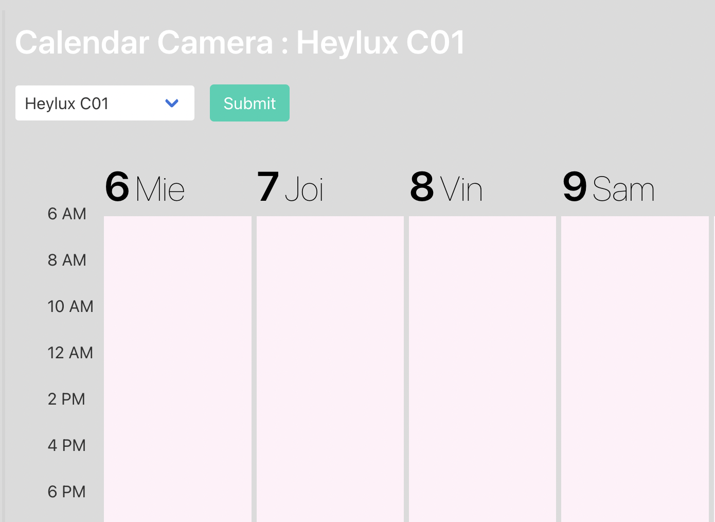 calendar perioadă
